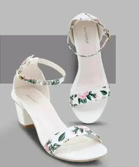 Women Off White Heels Sandal - Femstylo