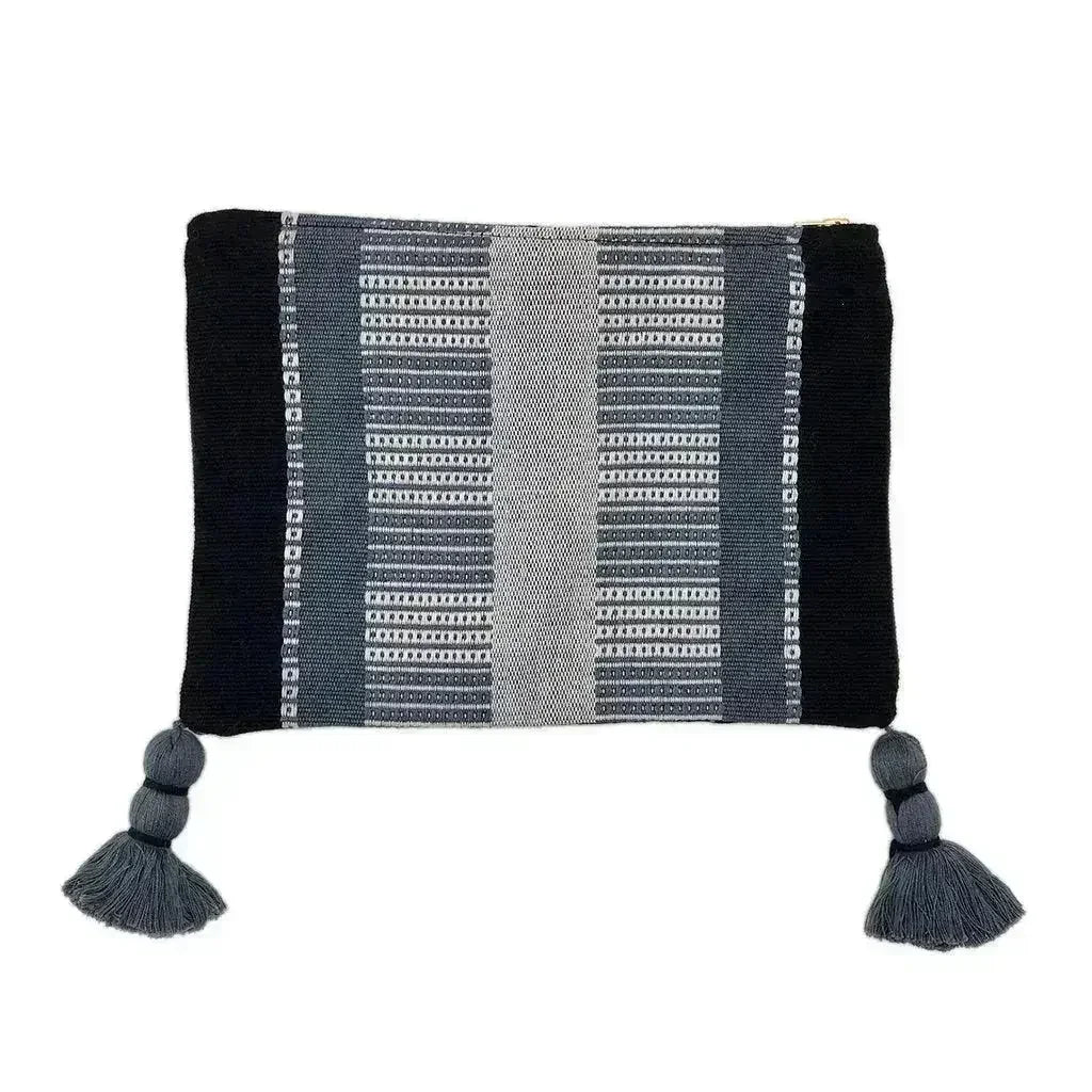 Black Striped Backstrap Clutch - Femstylo