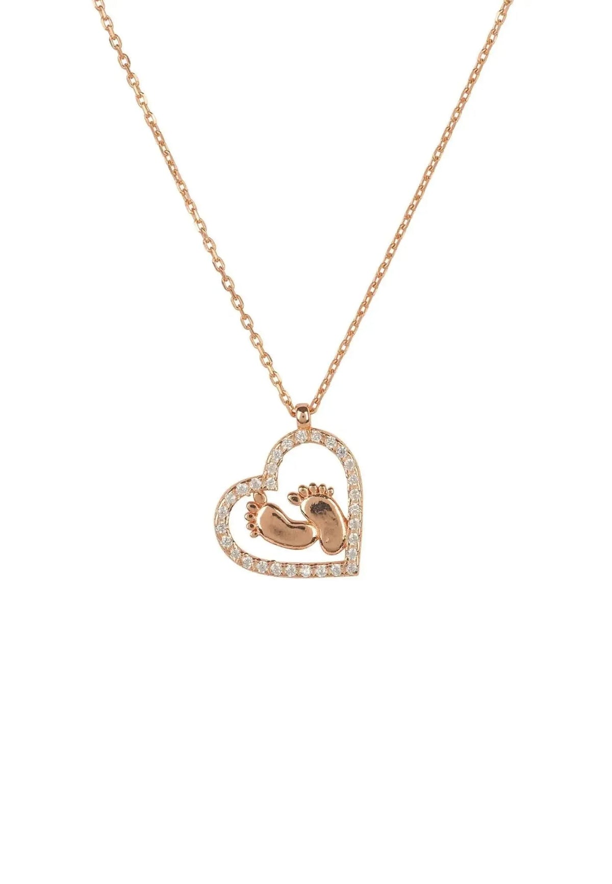Heart Mum Pendant Necklace Rosegold - Femstylo