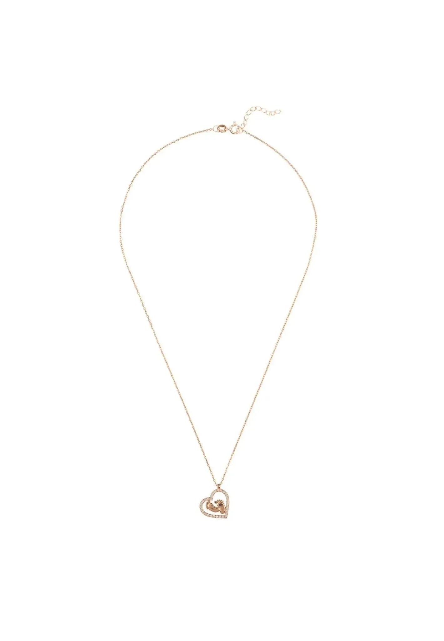 Heart Mum Pendant Necklace Rosegold - Femstylo