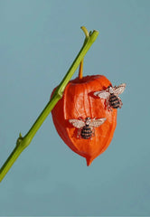 Honey Bee Stud Earrings Rosegold - Femstylo