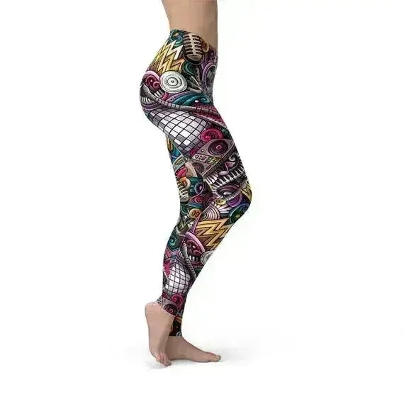 Womens Grunge Rock n Roll Leggings - Femstylo
