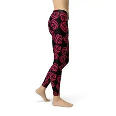Red Roses Leggings - Femstylo