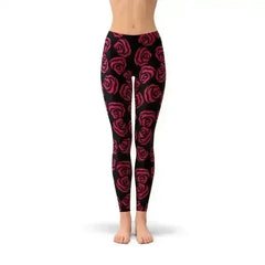 Red Roses Leggings - Femstylo