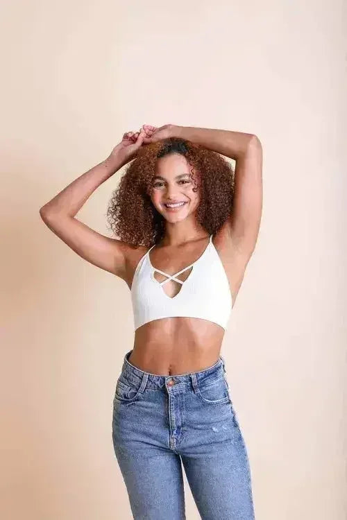 Kali Cross Plunge Bralette - Femstylo