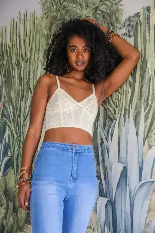 Lace Longline Corset Bralette - Femstylo