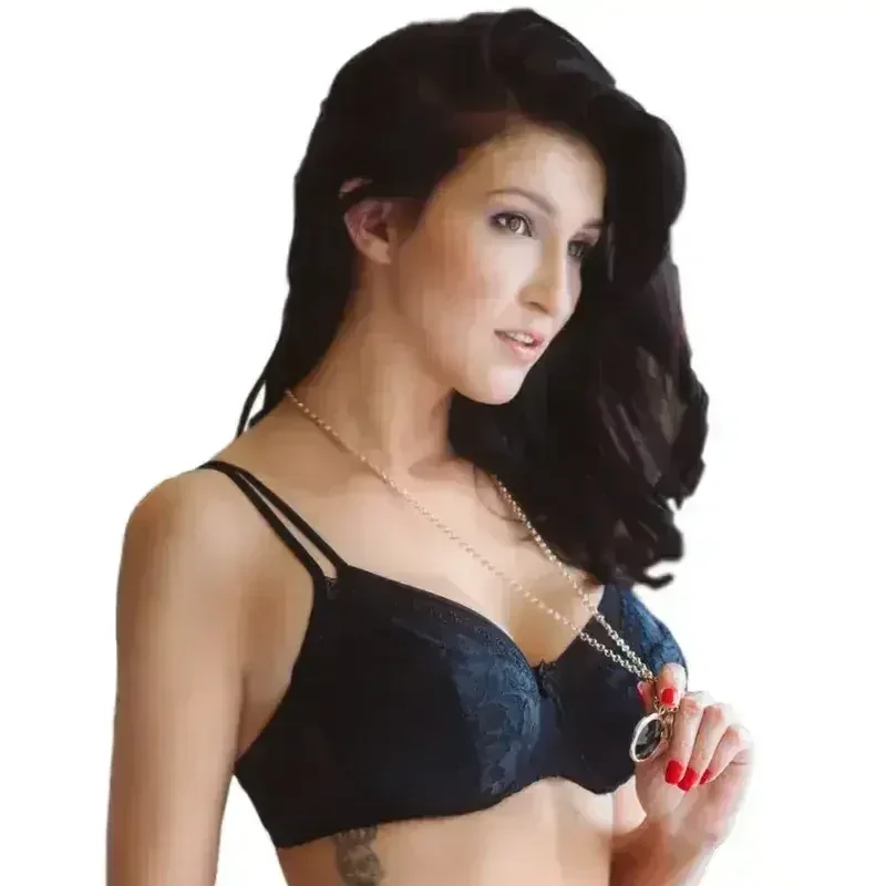 Lace Overlay Plunge Bra Kostar Lacy Love - Femstylo