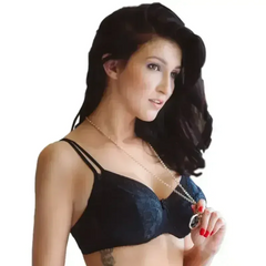 Lace Overlay Plunge Bra Kostar Lacy Love - Femstylo
