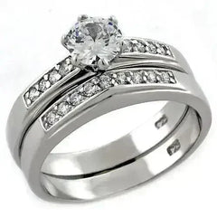 LOAS1008 Rhodium 925 Sterling Silver Ring with AAA - Femstylo