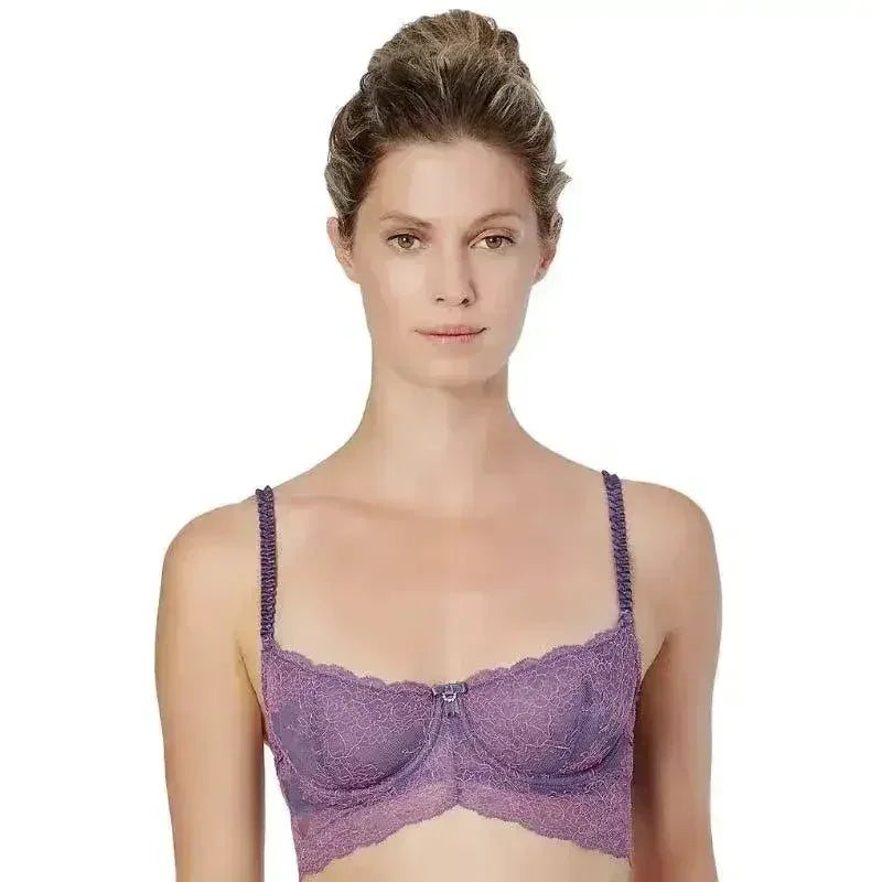 Longline Lace Demi Cup Bra Montelle Boudoir Glamour - Femstylo