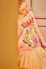 Harajuku Cartoon Jacquard Casual Pullover Knit Sweaters Women,Spring - Femstylo