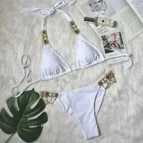 Bikini Jewelled Rhinestones Luxury Diamond Bikini Women Swimwear - Femstylo