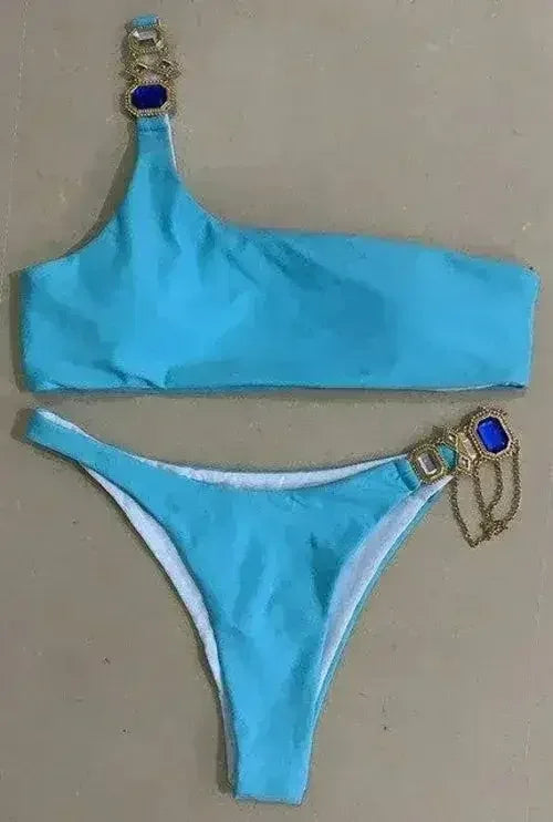 Bikini Jewelled Rhinestones Luxury Diamond Bikini Women Swimwear - Femstylo