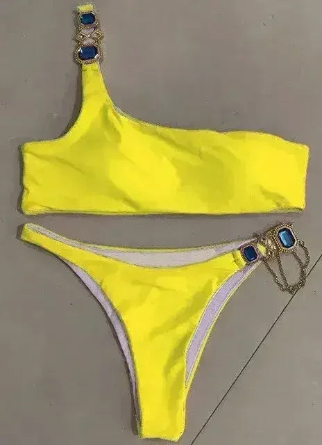 Bikini Jewelled Rhinestones Luxury Diamond Bikini Women Swimwear - Femstylo