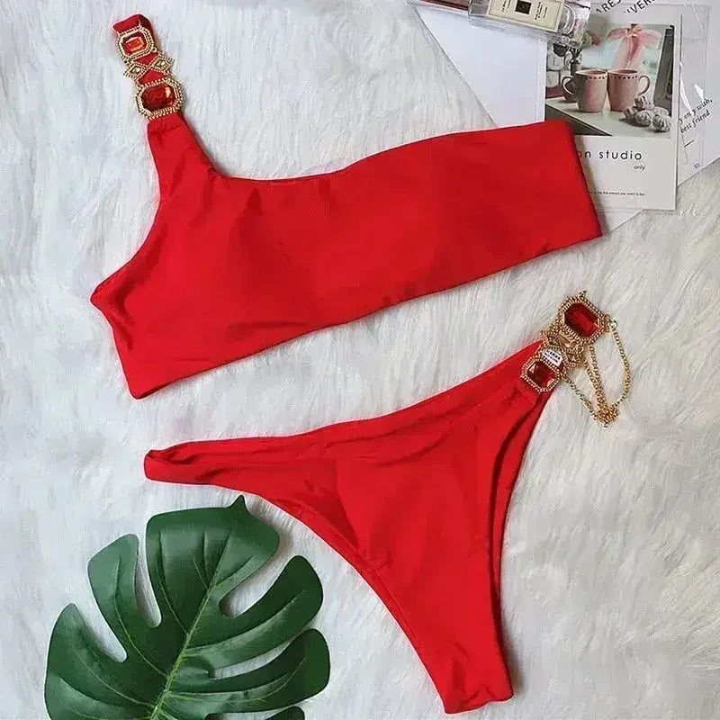Bikini Jewelled Rhinestones Luxury Diamond Bikini Women Swimwear - Femstylo