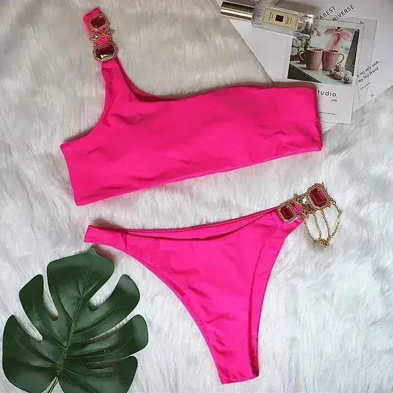 Bikini Jewelled Rhinestones Luxury Diamond Bikini Women Swimwear - Femstylo