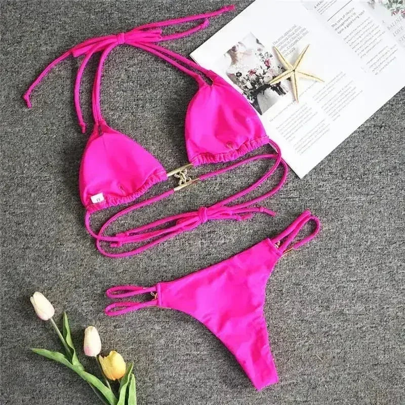 Bikini Jewelled Rhinestones Luxury Diamond Bikini Women Swimwear - Femstylo