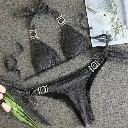 PAYASEN Rhinestone Bikini - Crystal Diamond Swimsuit for Women - Femstylo