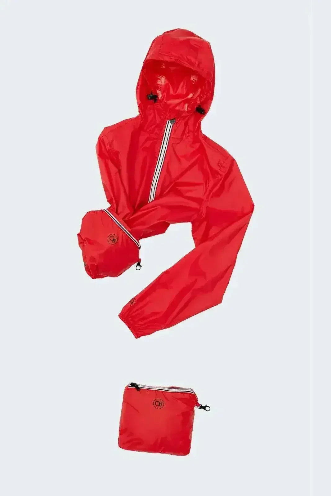 White Camo Full Zip packable rain jacket and windbreaker - Femstylo