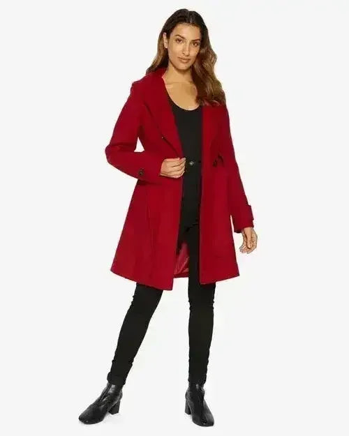 Slim Fit Shawl Hooded Coat (1325) - Femstylo