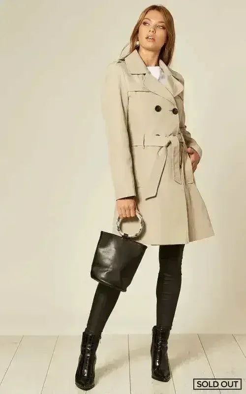 Spring/Summer Military Double Breasted Trench Coat (9049-SP) - Femstylo