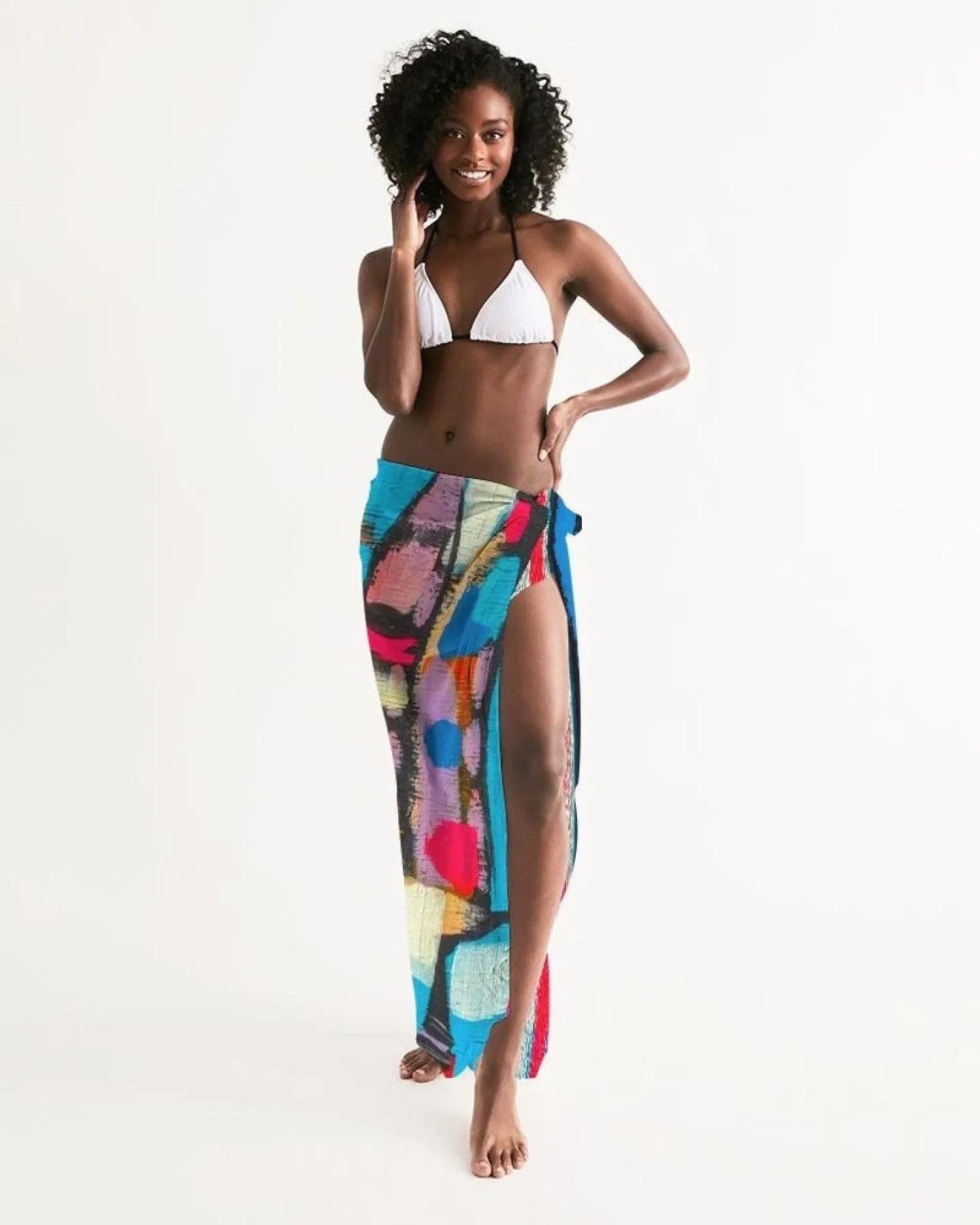Swimsuit Cover Up Wrap / Sheer Multicolor - Sh7a00u