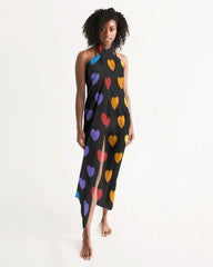 Sheer Rainbow Heart Swimsuit Cover Up