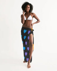 Sheer Rainbow Heart Swimsuit Cover Up