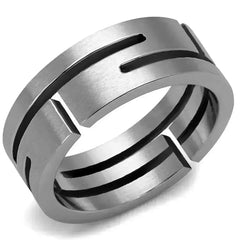 TK2393 - High polished (no plating) Stainless Steel Ring with No Stone - Femstylo