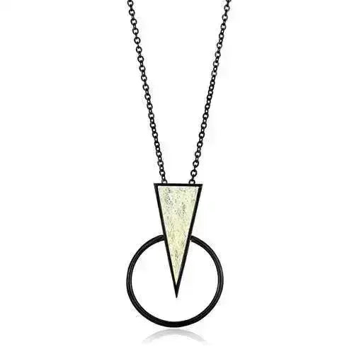 TK2524 - IP Black(Ion Plating) Stainless Steel Chain Pendant with - Femstylo