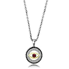 TK2527 - Two-Tone IP Gold (Ion Plating) Stainless Steel Chain Pendant - Femstylo