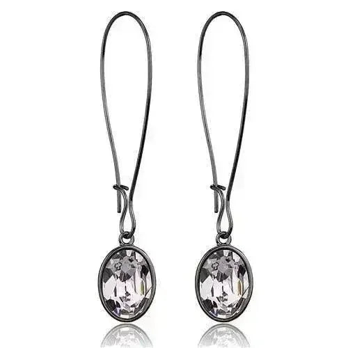 TK2719 - IP Light Black (IP Gun) Stainless Steel Earrings with Top - Femstylo