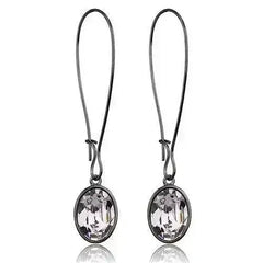 TK2719 - IP Light Black (IP Gun) Stainless Steel Earrings with Top - Femstylo