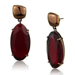 TK2818 - IP Coffee light Stainless Steel Earrings with Synthetic - Femstylo