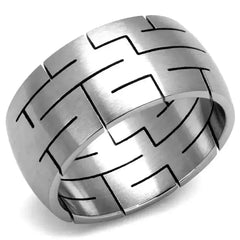 TK2920 - High polished (no plating) Stainless Steel Ring with No Stone - Femstylo