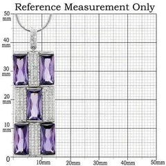 TS026 - Rhodium 925 Sterling Silver Chain Pendant with AAA Grade CZ - Femstylo