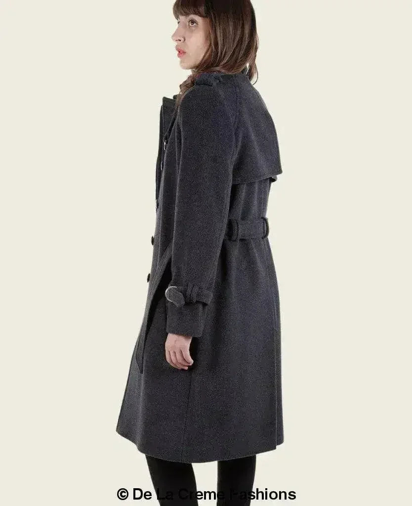 VENTURA - Tailored Stylish Collarless Trench Coat - Femstylo