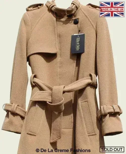 VENTURA - Tailored Stylish Collarless Trench Coat - Femstylo