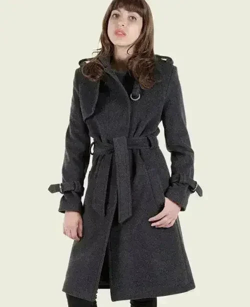 VENTURA - Tailored Stylish Collarless Trench Coat - Femstylo