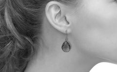 Petite Rose Quartz Drop Earrings - 22K Gold Plated Sterling Silver - Femstylo